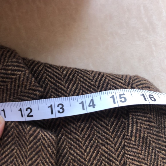Lauren Ralph Lauren Black Label Brown Herringbone Jacket NWOT - Picture 12 of 16